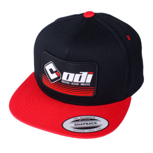 ODI fade hat плоский клюв - чорний / червоний